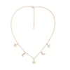 Star and Moon Diamond Necklace