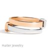 18k Double Stacking Mens Wedding Bands