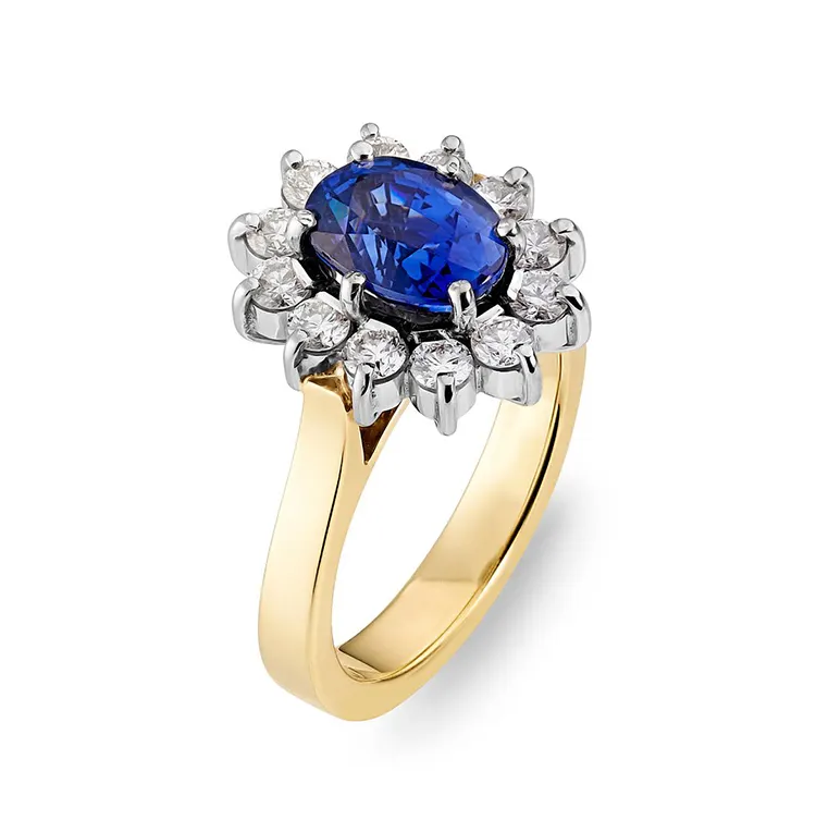 Sapphire halo ring Kayla May