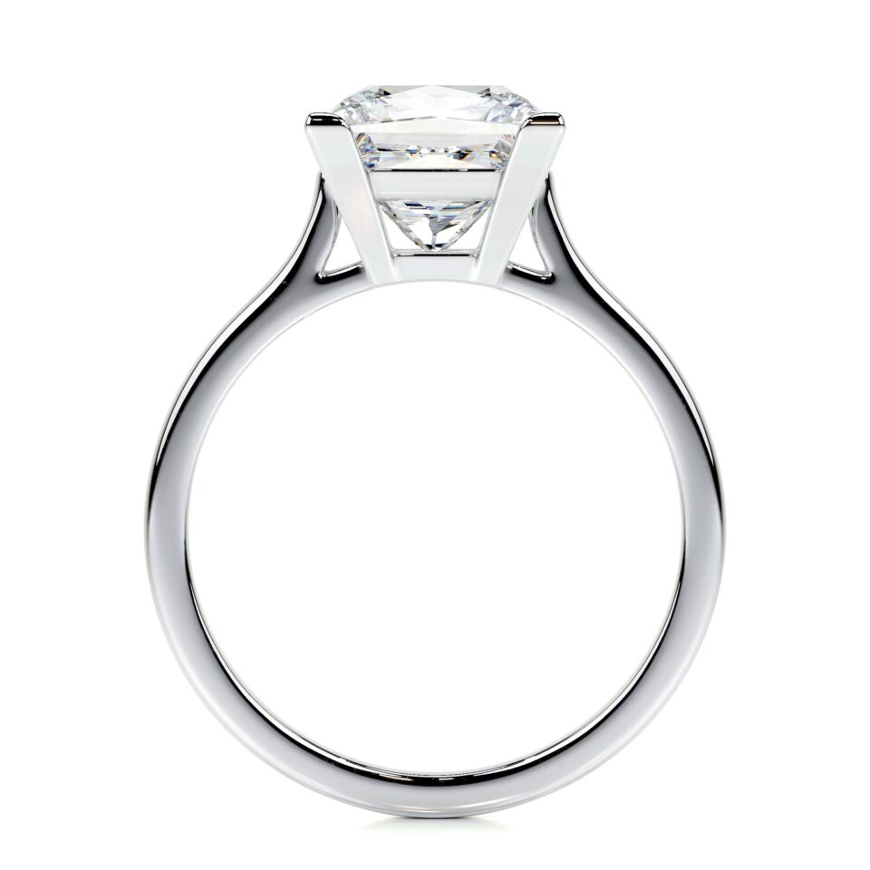 Alaina Princess cut 3ct solitaire side