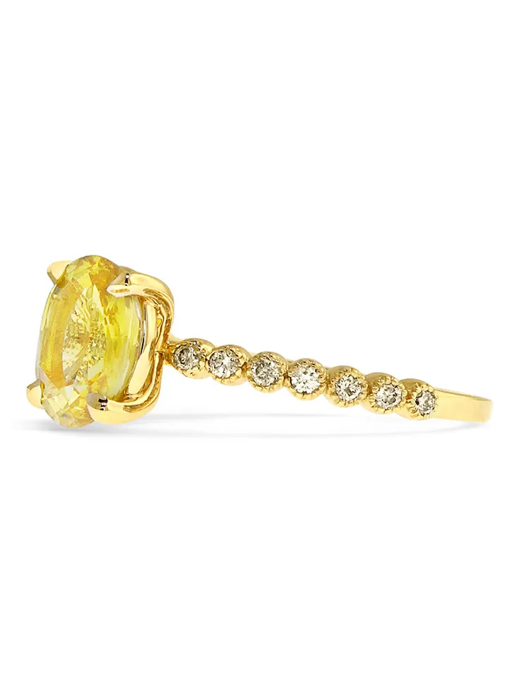 Martha Yellow Sapphire Engagement Ring