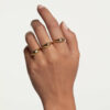 Embedded Diamond Bubble Stacking Rings .12Ct