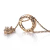 18K Rose Gold Pear Lariet Necklace