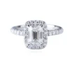 Celine Emerald Cut Halo Engagement Ring