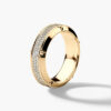 18K Gold Mens Eternity and Screw Pave Diamonds 1Ct